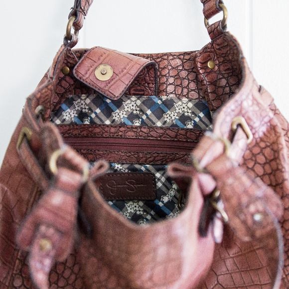 Jessica Simpson Brown Satchel Purse - Picture 2 of 5
